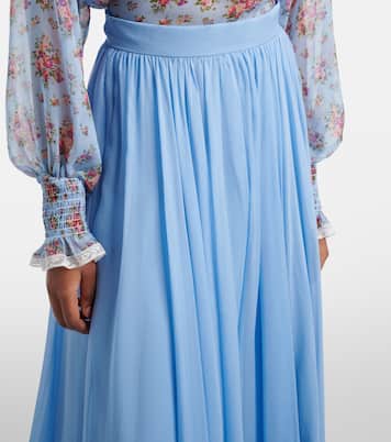 Midirock aus Seidenchiffon | Dolce&Gabbana