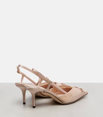 Afia 65 satin slingback pumps | Jimmy Choo