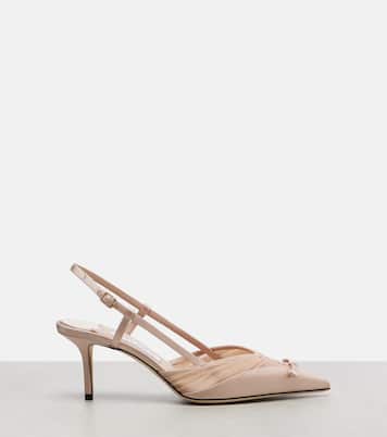 Afia 65 satin slingback pumps | Jimmy Choo