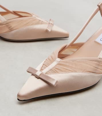 Afia 65 satin slingback pumps | Jimmy Choo