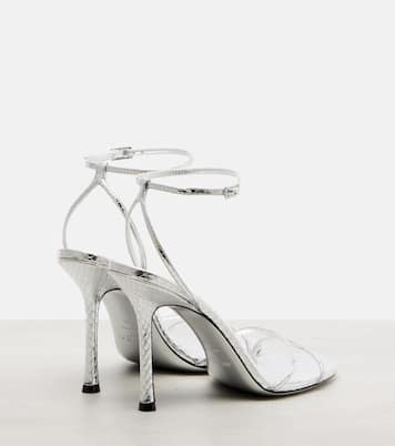 Sandalen Leo 100 aus Metallic-Leder | Jimmy Choo