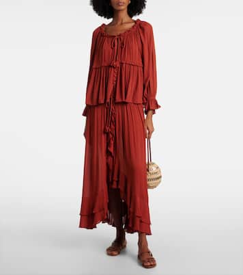 Jupe longue Neree asymétrique | Poupette St Barth