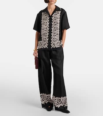 Weite Hose Sundia aus Seide | Rebecca Vallance