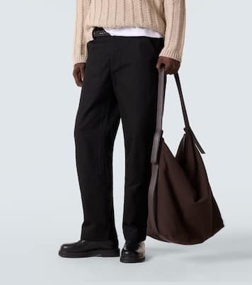 Airport leather-trimmed tote bag | Studio Nicholson