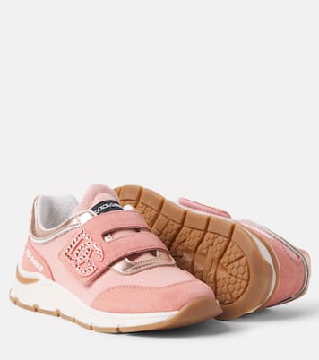 Verzierte Sneakers DG mit Veloursleder | Dolce&Gabbana Kids