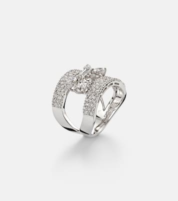 Ring aus 18kt Weißgold (750/1000) mit Diamanten | Yeprem
