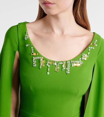 Verzierte Robe Agata aus Crêpe | Safiyaa