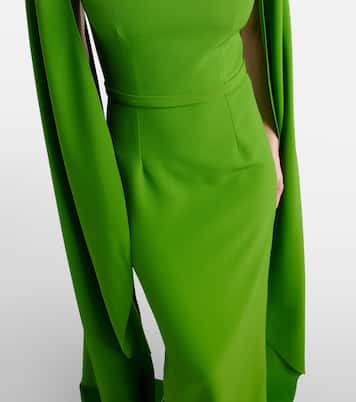 Verzierte Robe Agata aus Crêpe | Safiyaa