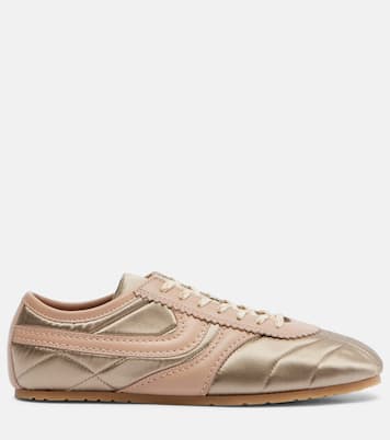 Baskets en satin et cuir | Dries Van Noten