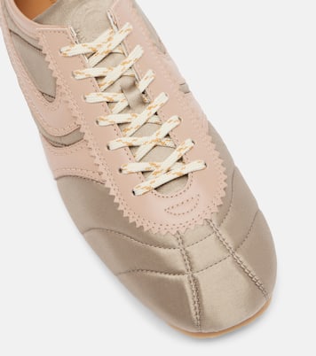 Baskets en satin et cuir | Dries Van Noten