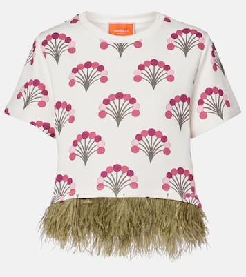 Camiseta La Scala de jersey estampada con plumas | La DoubleJ
