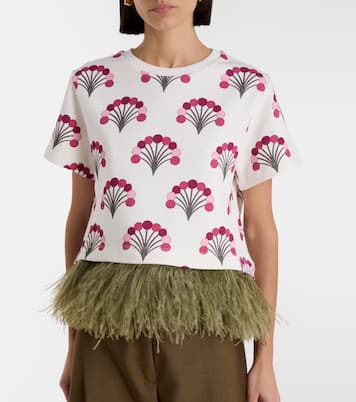 Camiseta La Scala de jersey estampada con plumas | La DoubleJ