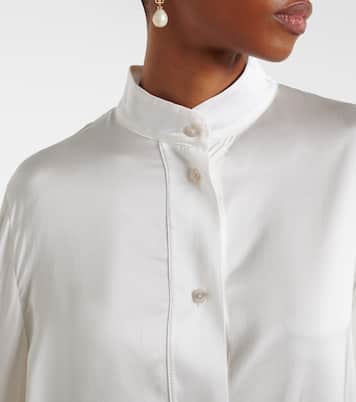 Bridal Hemd aus Satin mit Federn | Oséree