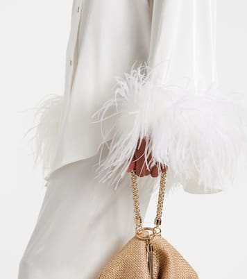 Bridal Hemd aus Satin mit Federn | Oséree