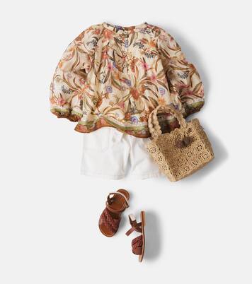 Indra floral cotton top | Zimmermann Kids