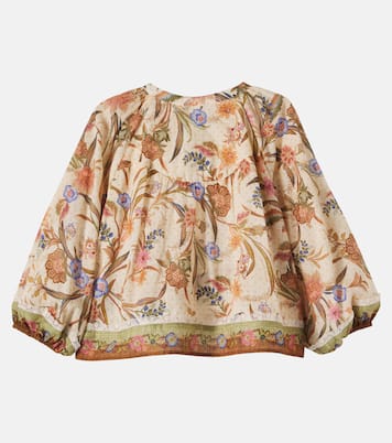 Indra floral cotton top | Zimmermann Kids