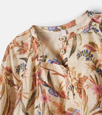 Indra floral cotton top | Zimmermann Kids