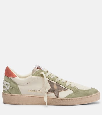 Ball Star suede-trimmed leather sneakers | Golden Goose