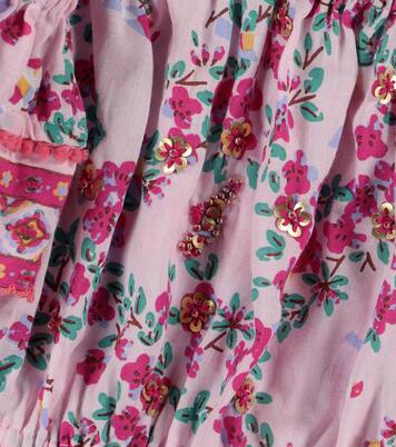 Donna floral off-shoulder top | Poupette St Barth Kids