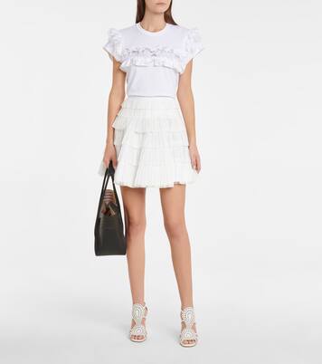 Minifalda de encaje plisada | Alaïa