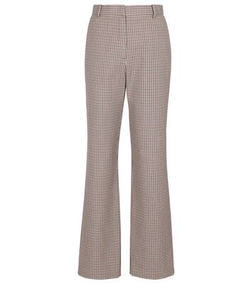 Houndstooth wool and cotton straight pants | Magda Butrym