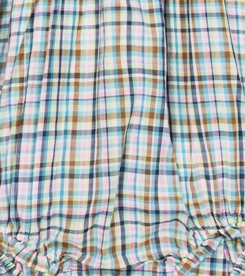 Baby Nèfle checked cotton voile romper | Bonpoint