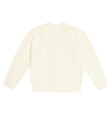 Kamel cotton cable-knit cardigan | Louise Misha