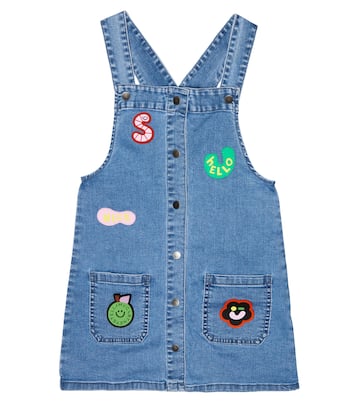Patch-appliquéd denim dress | Stella McCartney Kids