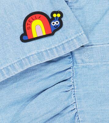 Patch-appliquéd denim dress | Stella McCartney Kids