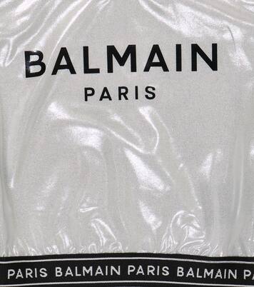 Logo off-shoulder top | Balmain Kids