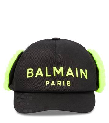 Baseballcap mit Teddy-Besatz | Balmain Kids