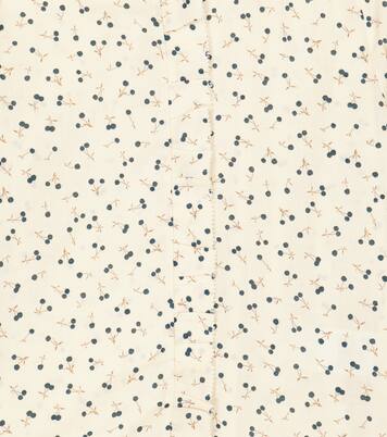 Ruffled cherry-printed cotton blouse | Bonpoint