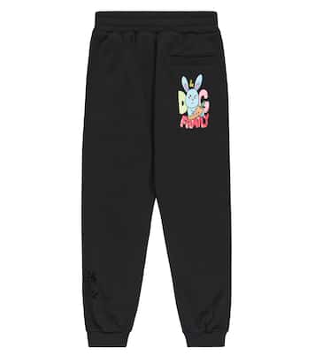 Printed cotton jersey sweatpants | Dolce&Gabbana Kids