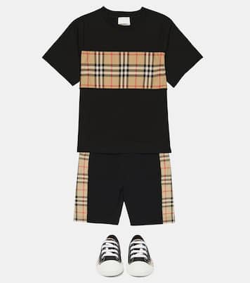 VIntage Check paneled jersey shorts | Burberry Kids