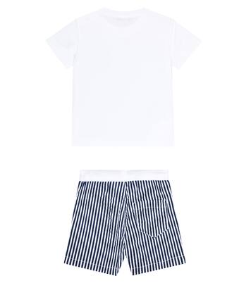 Baby cotton T-shirt and shorts set | Il Gufo