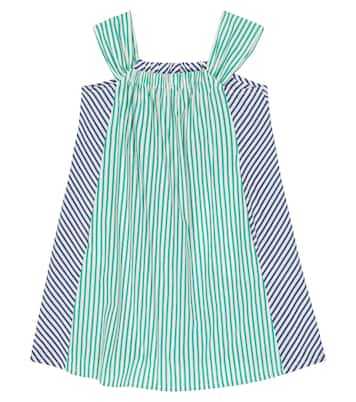 Striped cotton-blend poplin dress | Il Gufo