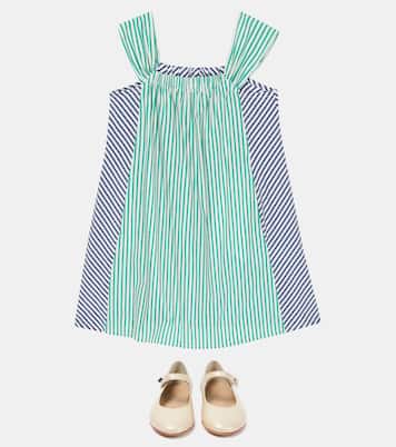 Striped cotton-blend poplin dress | Il Gufo