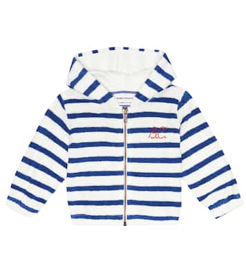 Baby striped terry zipped hoodie | Bobo Choses