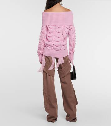 Pull en laine à encolure bardot | Blumarine