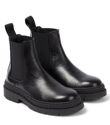 Chelsea Boots Greca aus Leder | Versace Kids