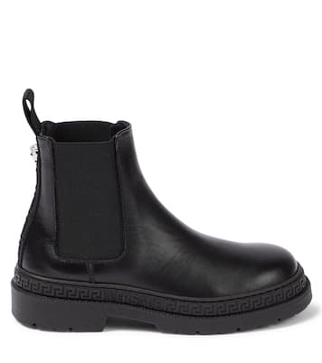 Chelsea Boots Greca aus Leder | Versace Kids