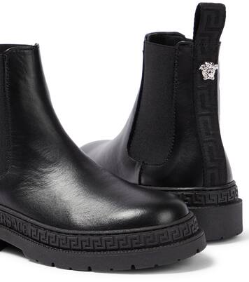 Chelsea Boots Greca aus Leder | Versace Kids