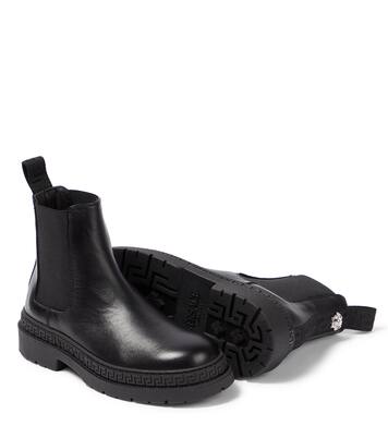 Chelsea Boots Greca aus Leder | Versace Kids