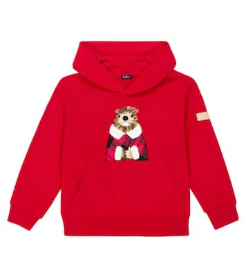 Embroidered cotton hoodie | Il Gufo