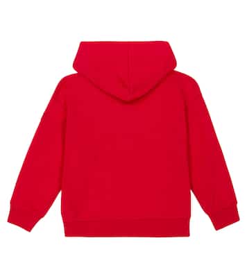 Embroidered cotton hoodie | Il Gufo
