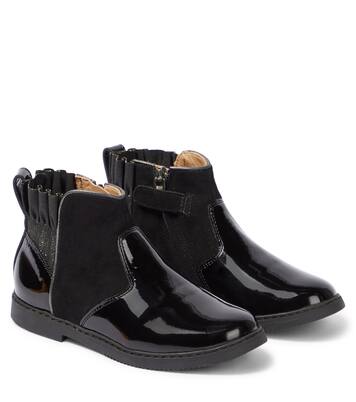 Suede and patent leather ankle boots | Pom d'Api