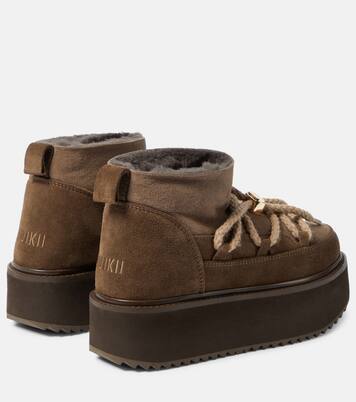 Bottines Classic Platform en daim et shearling | Inuikii