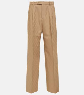 Pantalon droit GG en jacquard de laine | Gucci