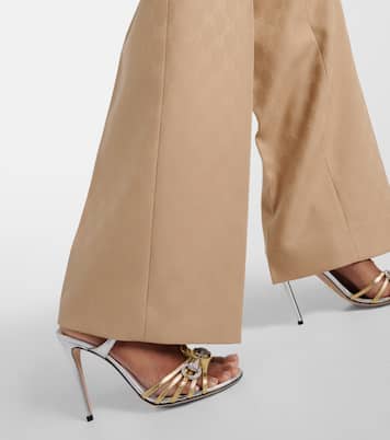 Pantalon droit GG en jacquard de laine | Gucci