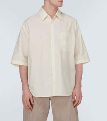 Oversized cotton-blend shirt | Lemaire